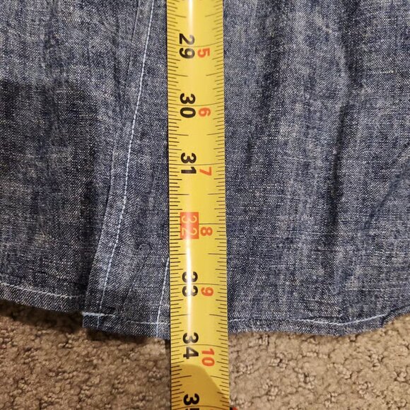 NEW Orvis Shirt Mens XXL Blue Chambray Hemp Organic Cotton Button Up Outdoor - Picture 5 of 9